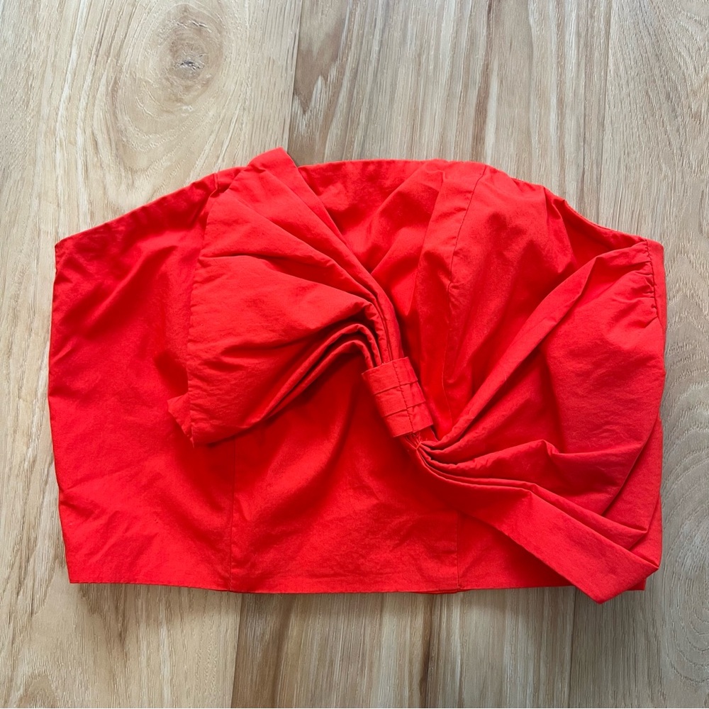 Gianni Bini Red Strapless Crop Top Size XS